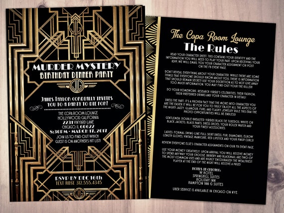 Murder Mystery Party Invitation Wording 6