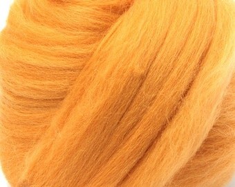 Merino Wool Combed Top/Roving by the Ounce or by the Pound - Peach