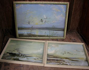 Vernon Ward Prints, Vernon Ward Pictures, Duck Prints, Duck Pictures, Vintage Ducks, Framed Print, Vintage Print, Mid Century Decor, 1960s