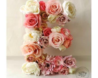 Custom Floral Letter, Floral Letter, Nursery Wall Decor, Baby Shower Decor, Nursery Letter, Nursery Decor, Flower Letter, Baby Girl Nursery