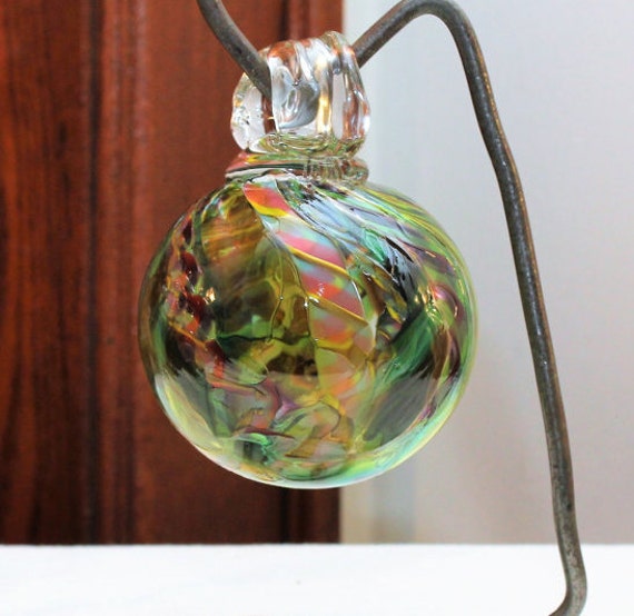 404106 Medium Hand Blown Hanging Art Glass Ball Decorative