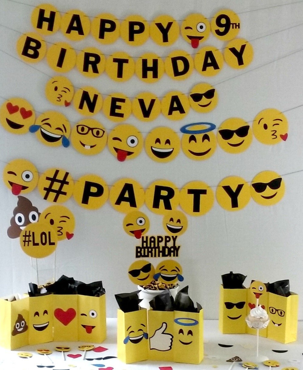 Emoji Birthday Party Package party supplies decorations