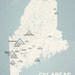 Maine Ski Resorts Map 18x24 Poster