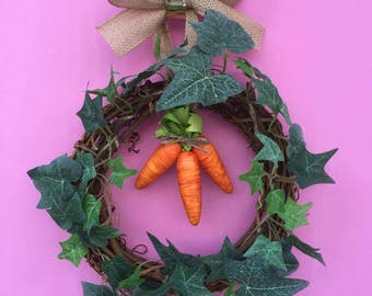 Easter Carrot Wreath, Carrot Wreath, Easter Wreath, Easter Door Wreath, Easter Carrot, Easter Door Decor, Easter Door Hanger, Easter Decor