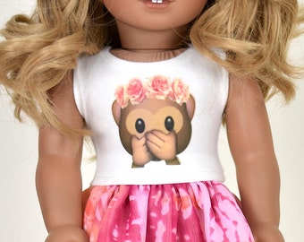 Graphic top 18 inch doll clothes