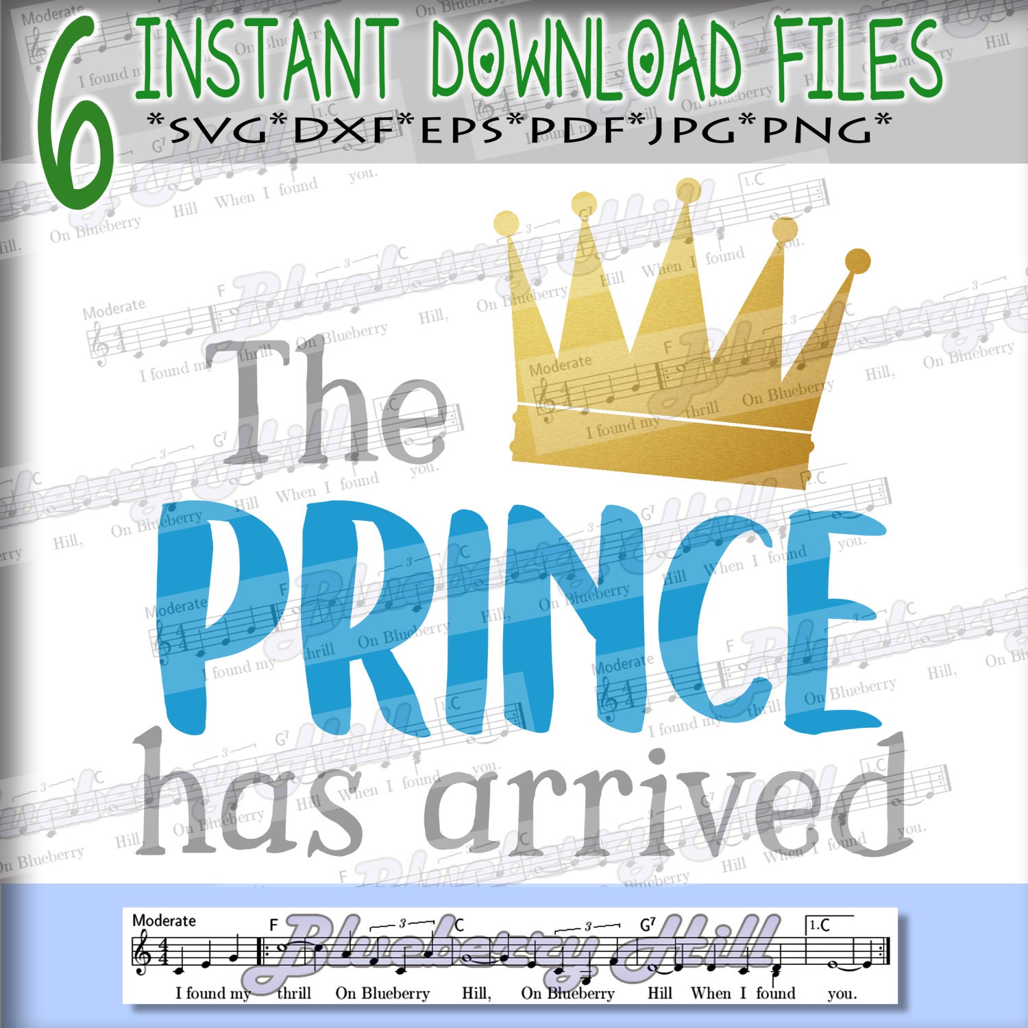 The Prince Has Arrived SVG Prince Crown SVG file Baby boy
