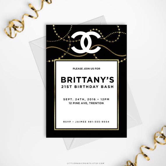 Chanel Inspired Invitations 6