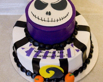 Nightmare Before Christmas, Jack Skellington Cake Topper Set