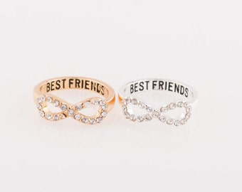 Best Friend Ring / Crystal Diamond Ring / Stackable Rings / Perfect Gift / Gift For Friend / Modern Jewelry