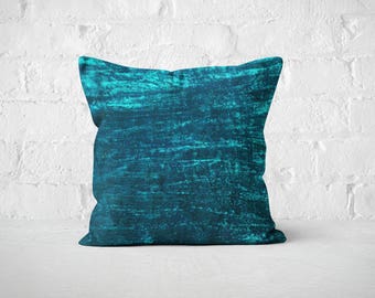 Teal Velvet Pillow Cover | Throw Pillow | Wedding Decor | Plush Dorm Throw Cushion | Luxury Pillow Sham | Decorative Pillow
