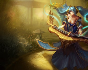DISCOUNTED PRICE 50% + free shipping ! League of Legends Sona's Etwahl cosplay prop