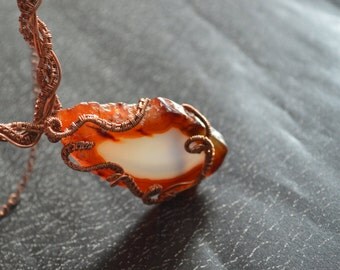 copper jewelry with stones agate gift for her Valentine's Day gift Jewelry Eco gift accessories jewelry Unique gift necklace gifts for mom