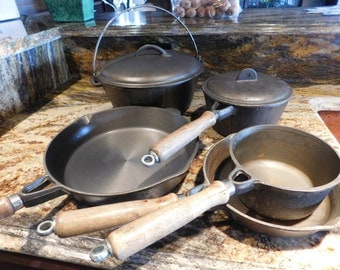 Vintage WKM Cast Iron Cookware Set - 8 pieces