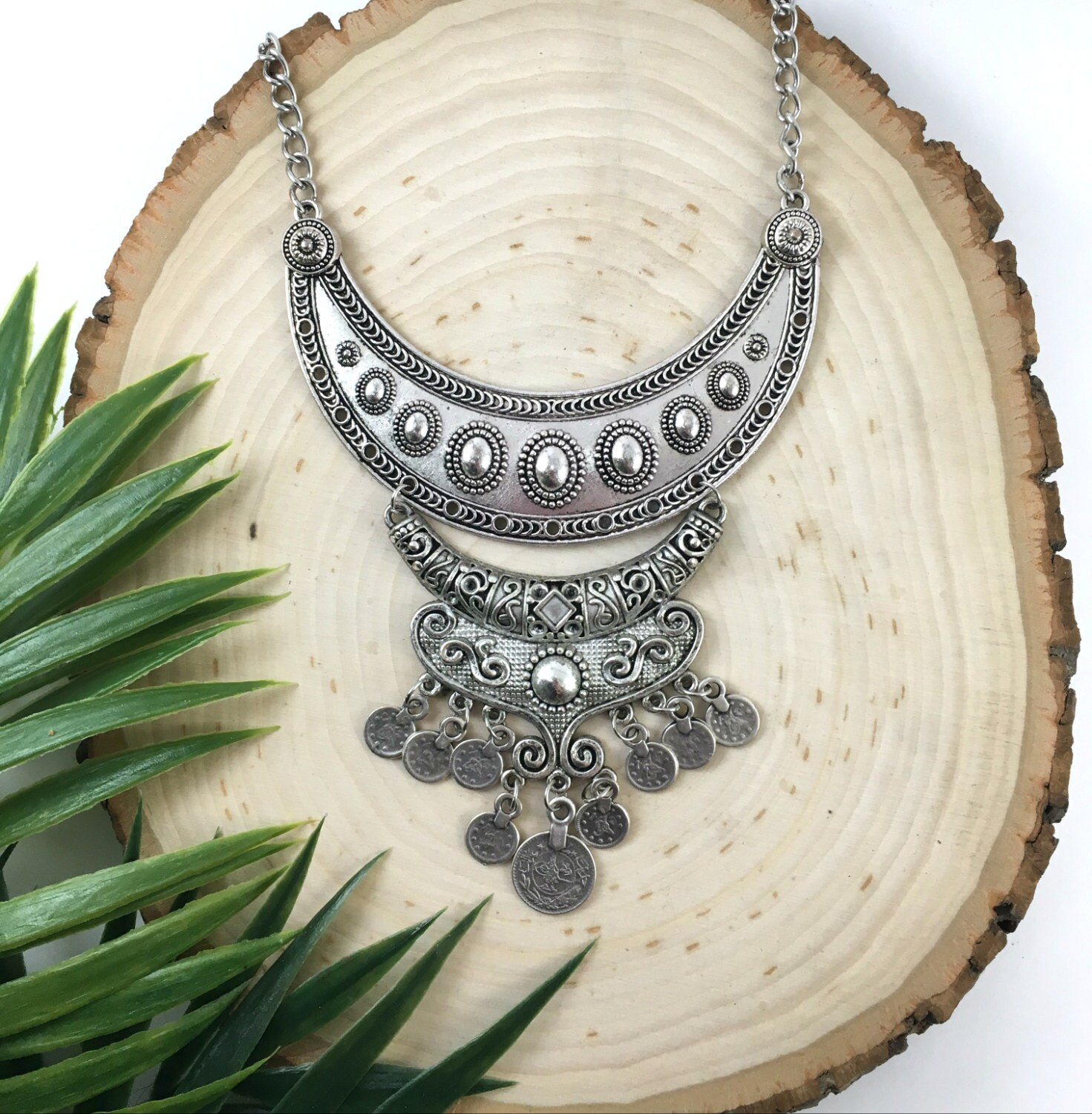 Boho Coin Necklace Coin Necklace Boho Necklace Gypsy