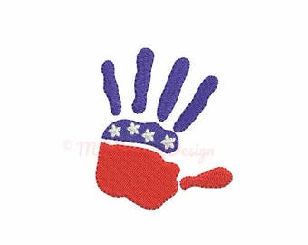 Hand embroidery - Flag embroidery design - Patriotic design - Machine embroidery INSTANT DOWNLOAD - pes hus jef vip vp3 xxx dst exp 4 sizes