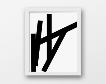 Black Gray Minimal, Abstract Poster, Lines, Cubism Poster, Abstract Lines, Minimalist Prints, Poster Art, Boys Room Poster, Black Decor
