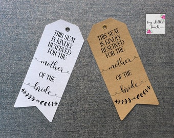 Items similar to Beautiful Reserved Sign Chair Wraps - QTY: 2 on Etsy