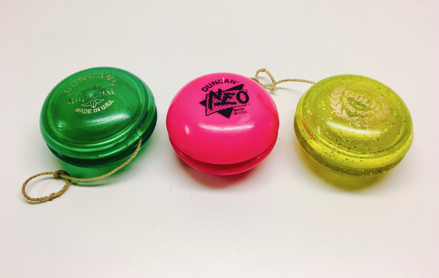 Three Vintage Duncan YoYo's Mixed Set of 3 WORKING