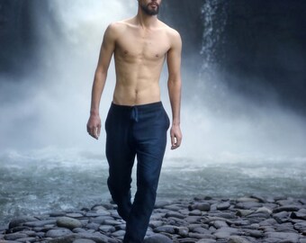 Mens linen pants. Mens trousers. Pants for men. Beach pants. Gift for man. Stylish trousers. Mens presents. Good gift. Mens Clothing