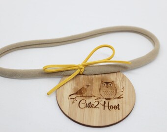 Suede Hair Bow, Mustard, Headband, Nylon Headband, Super Soft