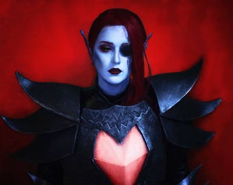Undertale Undyne the Undying Cosplay Costume with lights