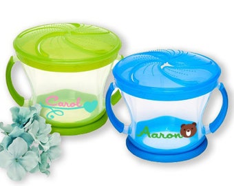 Personalized Snack cup- snack container- Daycare Labels -Kids snack Cup-
