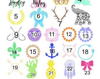 Monogram decal, Yeti monogram decal, Decal for Yeti, Rtic, Ozark and more