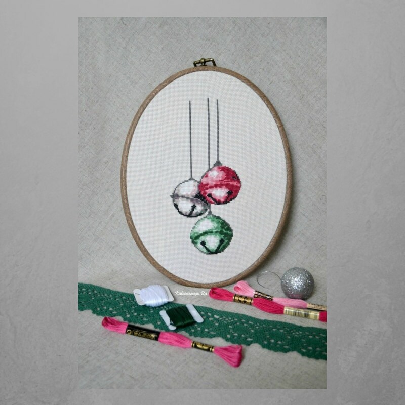 Jingle Bells Cross Stitch Pattern PDF Instant download