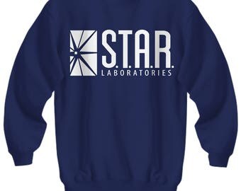 Star Laboratories Sweatshirt , Star Labs Sweatshirt , The Flash Sweatshirt , Crew Neck , Crewneck , Pullover , S - 5XL 7 Colours