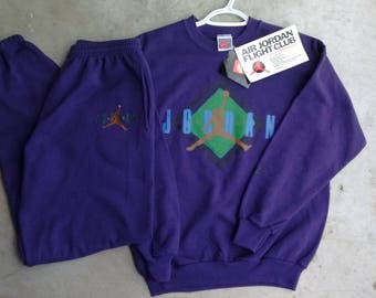 Nike Air Jordan 1980's Complete Suit with Original Vintage Tags 80's Gray Tag Jordan Suit. Origin Jordan Tags