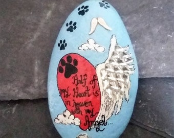 Pet memorial stone- add name items-pet loss memorial ornament-indoor or outdoor memorial keepsakes- sympathy gifts- remembrance gifts- in