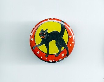 Halloween Kitten Pinback Button