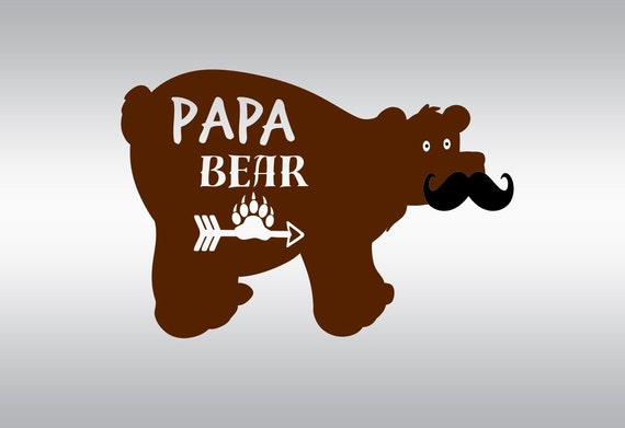 Download Papa bear family bears paw clipart cutting Silhouette Digital