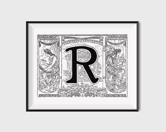 Illuminated Letter A Etsy