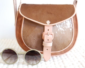 Leather Purse Leather Crossbody Shoulder Handbag Bag Casual Genuine Handmade Handcrafted Vintage Tan New