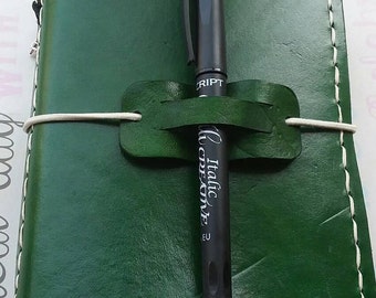 Pen Holder Travelers Notebook Leather Journal