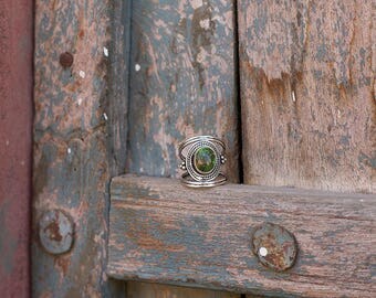 Beautiful Silver Ring Green Turquoise / Bague en Argent et Turquoise Verte