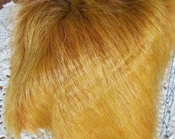 Luxury Faux Fur Fabric 19x24", Red Fox Faux Fur Craft, Newborn Photo Prop, Long Pile Faux Fur Prop