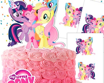 My Little Pony Cake Topper Double-Sided/My Little Pony Centerpiece/My Little Pony Party/Printable
