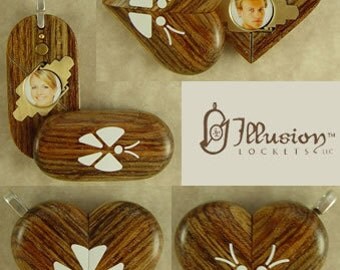 Illusionist Locket #4234 Thin Magic Butterfly Pendant by Illusion Lockets