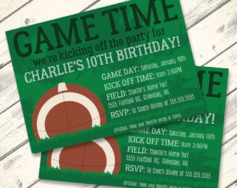 Football Invitation - Football Birthday, Tailgate Party, Super Bowl Party, Bowl Party - Editable Text - Instant Download PDF Printable
