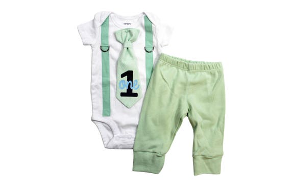 Mint, Grey, and Blue Baby Boy 1st Birthday Outfit. Mint Cake Smash Set for Boys. Infant Boy Birthday Shirt. First Birthday Gray and Mint. Il_570xn