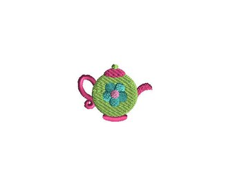 Mini TeaPot Machine Embroidery Design -INSTANT DOWNLOAD