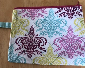 Multicolored Zipper Wristlet
