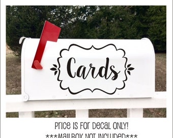 Cards Wedding Decal Vinyl Decal for Wedding Gift Table Cards and Gifts Rustic Barn Wedding Decal Various Sized and Colors Mailbox Cards DIY