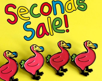 SECONDS SALE Enamel Pin Badge, Dodo Bird Pin, Soft Enamel Pin, Lapel Pin, Animal Pin, Cute Pin, Pin Game, Colorful Rainbow Pin, Fun Pin
