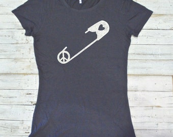 Safety Pin Shirt, Anti Trump Shirt, Anti Racism T-shirt, Women's Peace Tshirt, Activist T Shirt, Bamboo Clothing, Organic Clothing