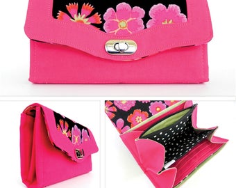 The Necessary Clutch Wallet PDF Sewing Pattern: A Large wallet with card slots and room for your Cell Phone