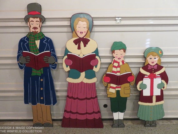 christmas carolers wood outdoor yard art by chartinisyardart christmas carolers wood outdoor yard art by chartinisyardart
