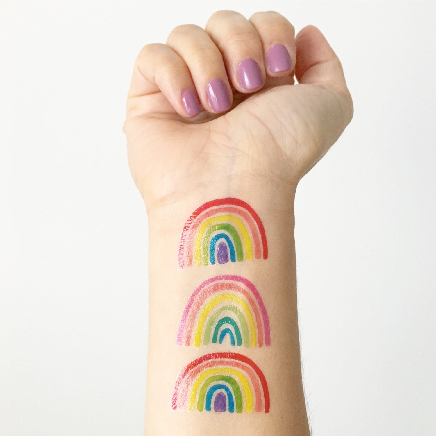 Mini Rainbow Temporary Tattoos